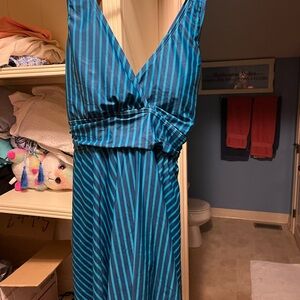 Bloom chic  Striped swim dress size 16 with tie back